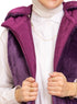 Purple L - Cut Double Face Jacket - Khotwh